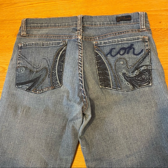 Citizens of Humanity Jeans with Embroidered Wave Design on Back Pockets Size 28 - Picture 13 of 16